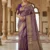 Purple Kanchipuram Semi Silk Saree with Traditional Woven Design, Elegant Kanchipuram Semi Silk Saree