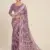 Mauve Printed Georgette Saree with Elegant Border
