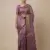 Purple Printed Georgette Saree with Traditional Border