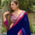 Purple Georgette Saree with Embroidered Designer Blouse
