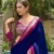 Purple Georgette Saree with Embroidered Designer Blouse