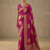 Rose Butta Georgette Crepe Silk Saree with Floral Weaving