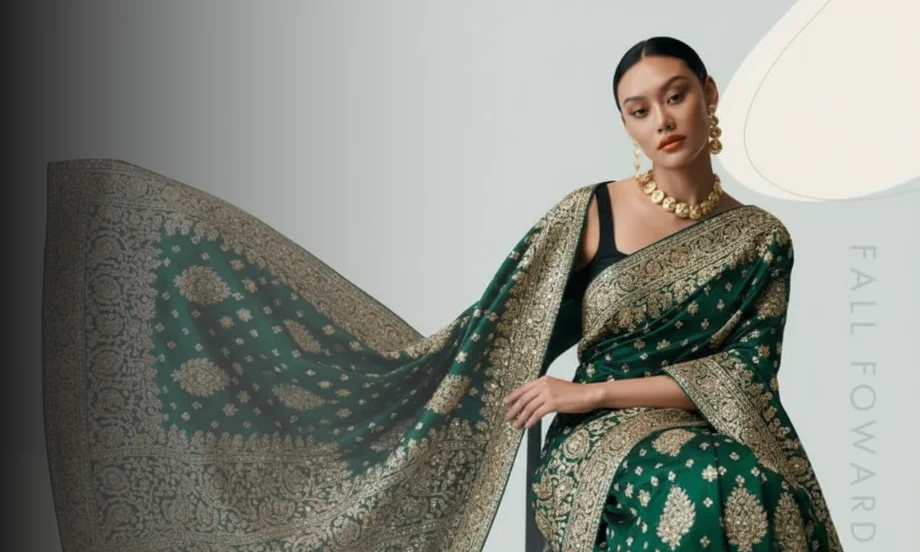 Green banarasi Saree